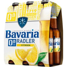 Bavaria Radler lemon 0.0% Alcoholvrij Bier Flesjes, Krat 6x4x30cl